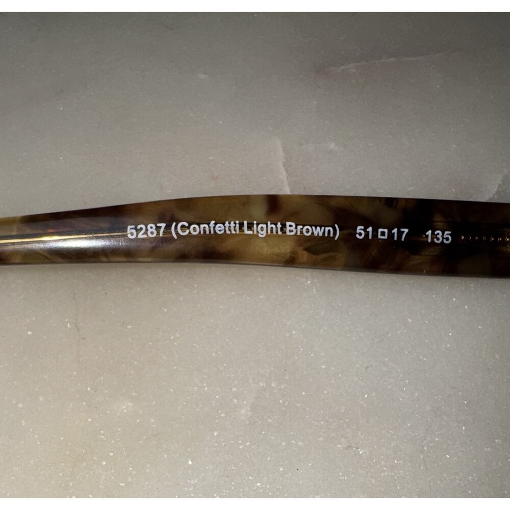 Coach Eyeglasses HC 6065 5287 Confetti Light Brown 51-17-135 Prescrip Case - Picture 5 of 8